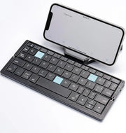 Foldable Bluetooth Keyboard with Stand - Black