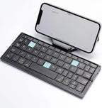 Foldable Bluetooth Keyboard with Stand - Black