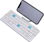 Foldable Bluetooth Keyboard with Stand - White