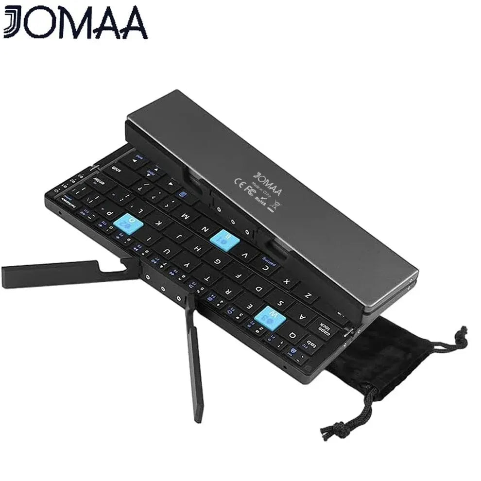 Foldable Bluetooth Keyboard with Stand - Black